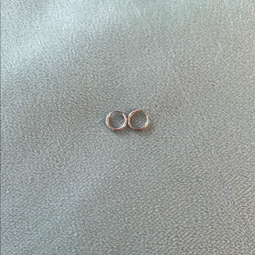 Sterling silver micro hoop earrings